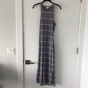 Roxy blue and white striped maxi dress